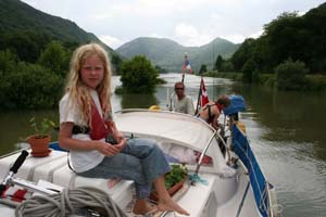 Caroline. Niels og Jens i Canal de Rhone au Rhin