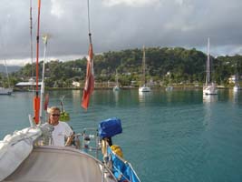 Niels ved afgang fra Port Antonio